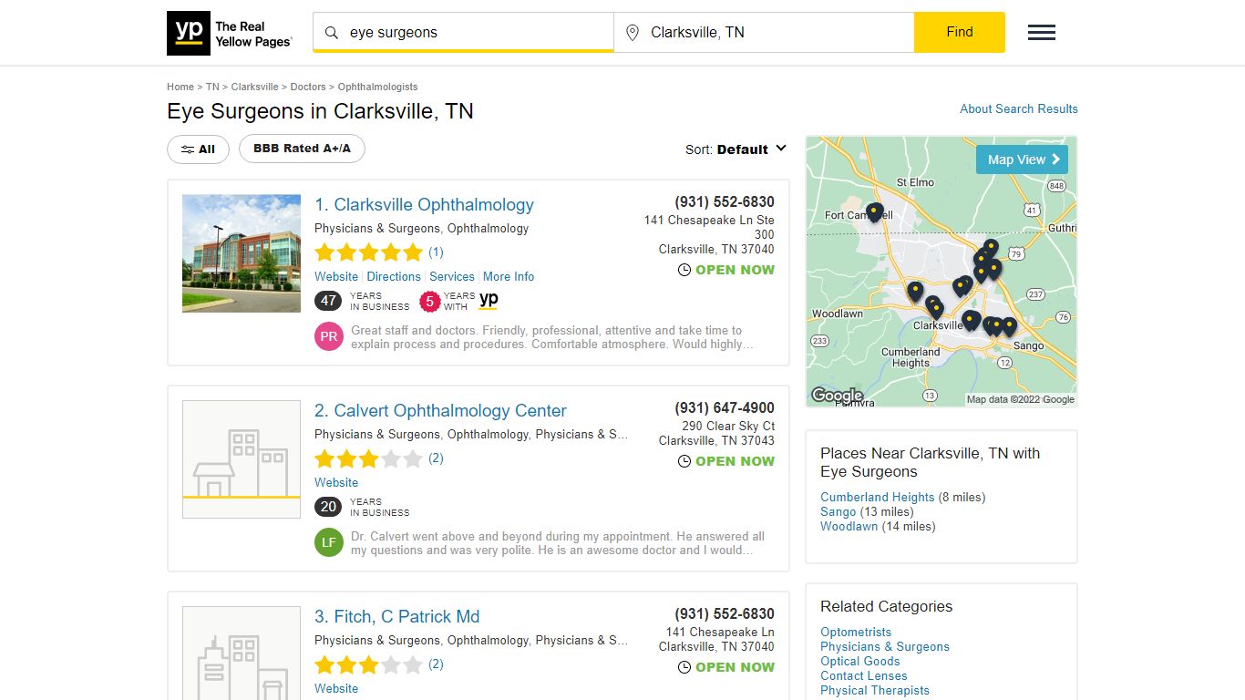 Best 30 Eye Surgeons in Clarksville, TN with Reviews - YP.com